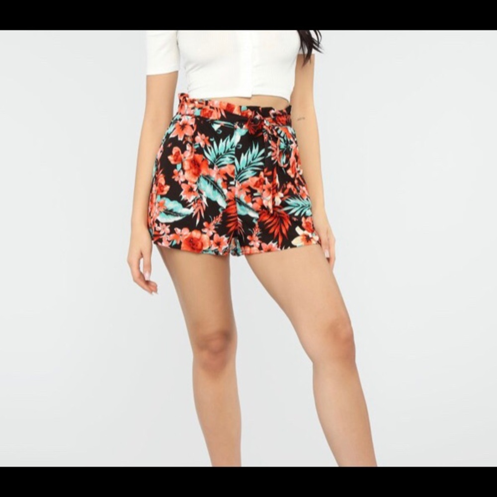 Fashion Nova Floral High Waist Shorts